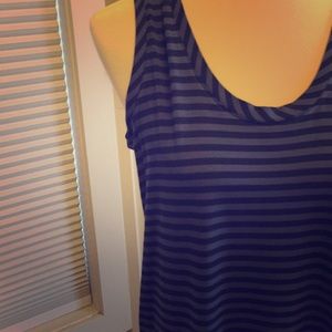 British Khaki striped tank dress
